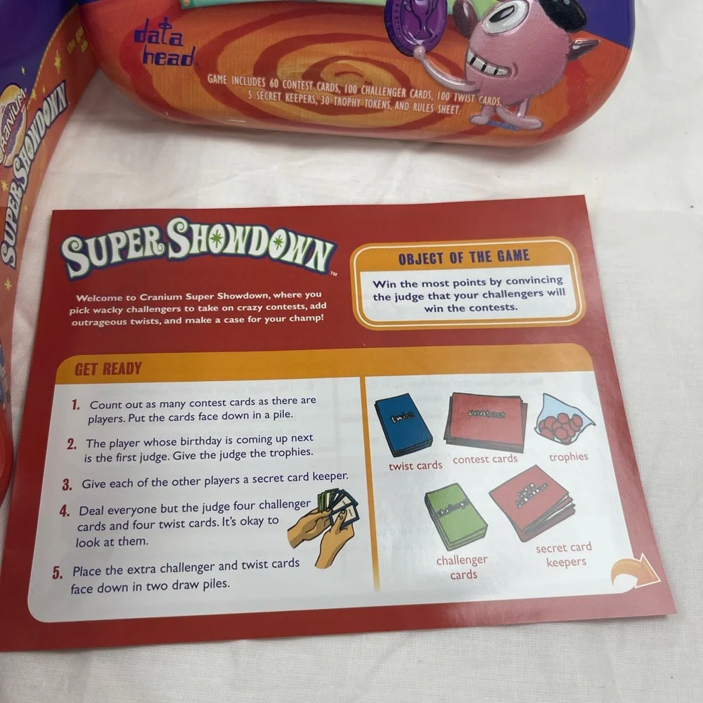 Super Showdown Game By Cranium, Opened but Unopened Game Pieces